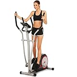 Elliptical Machine Trainer Magnetic Smooth Quiet Driven with LCD Monitor and Pulse Rate Grips