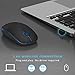 Vssoplor Wireless Mouse, 2.4G Slim Portable Computer Laptop Mouse with Nano Receiver Quiet Silent Optical Mice for Notebook, PC, Laptop, Computer-Black and Sapphire Blue