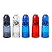 Lovup Portable Bullet Snuff Dispenser Snorter Rocket Shape Acrylic Bottle Nasal Box