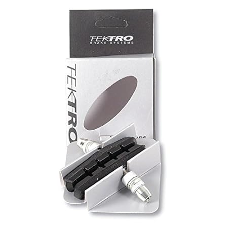 TEKTRO Bremsschuh 830.12 Für V-Brake, SB-verpackt, 72mm, mit Schraubbefestigung, für Alu-Felge, Shimano-Optik, Paar