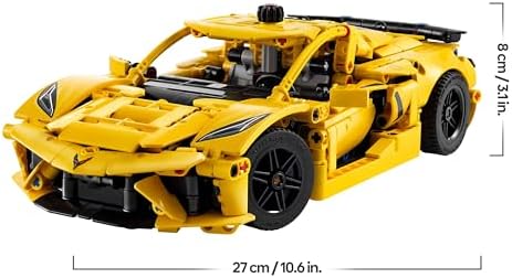LEGO Technic Chevrolet Corvette Stingray Toy Sports Car Model Kit, veículo com portas e capô que abrem, decoração do quarto, presente para meninos e meninas 9 anos e mais velhos 42205