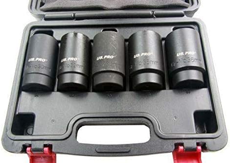 Us Pro B1431 5pc Deep Hub Nut Sockets Socket Set, 12 Point, 30, 32, 34, 35, 36mm, Variety Pack - Image 3