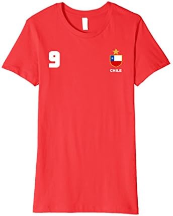 Womens Chile Chilean Chileno Futbolito Soccer Jersey T-Shirt Medium Red