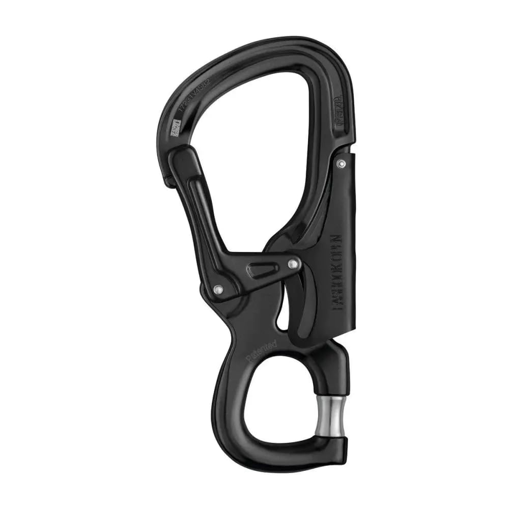 PETZL Unisex's Eashook Open Accessory for Climbing, Black, UNI