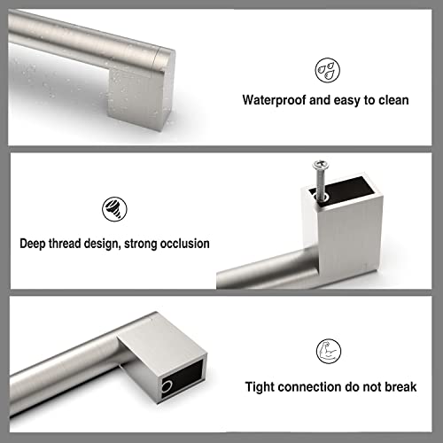 Amerdeco 10 Piece Kitchen Handles 128 mm Silver Cabinet Handles Door Handles Stainless Steel Drawers Handles Furniture Handles Sliding Door Handle UK038