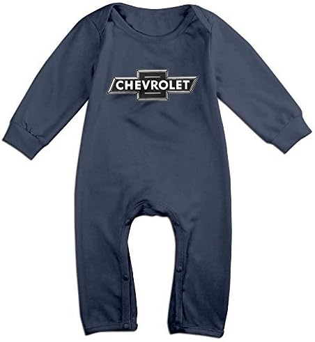 KSING Unisex Baby Chevrolet Racing Logo Long-Sleeve Bodysuits Navy 6 M