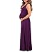Women's Ruched Sleeveless Maternity Dress by Mother Bee - Made in USA (Medium, Eggplant Purple)