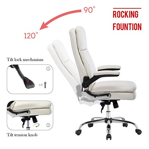 Myka's Ergonomic Leather Executive Office Chair High Back Computer Desk