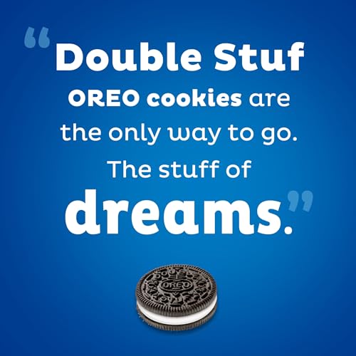 OREO DOUBLE STUF CHOCOLATE SANDWICH COOKIES, KING SIZE, 12 SNACK PACKS (8 COOKIES PER PACK)