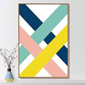 Framed Canvas Wall Art for Living Room, Bedroom Abstract Lines Canvas Prints for Home Decoration Ready to Hang - 16x24 inches