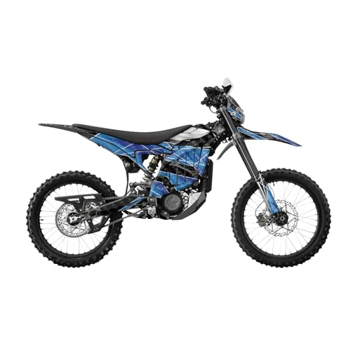 Carbon Fiber Surron Ultra Bee Graphics Kit Wrap - Racing Chaos Blue - Sur-Ron S…