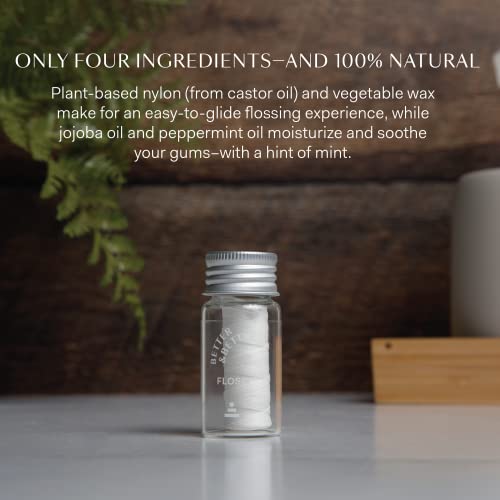 Better & Better Natural Floss Vegan, 100 PlantBased Waxed Dental