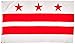 Online Stores Washington D.C. Superknit Polyester Flag, 3 by 5-Feet