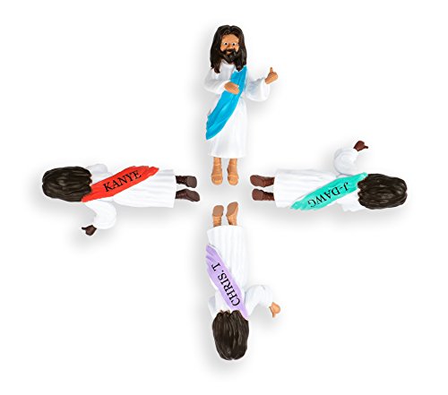 NPW Drinking Buddies Cocktail/Wine Glass Markers, 4-Count, Water Into Wine Jesus Buddies