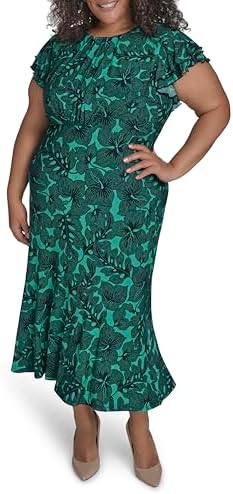 tommy hilfiger corsage print chiffon midi dress Tommy Hilfiger Women's Corsage Print Chiffon Midi Dress Size: 8 Floral Green
