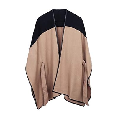Women's Large Long Blouse Open Front Poncho Shawl Sheer Loose Kimono Capes With Belt Ponchos For Women