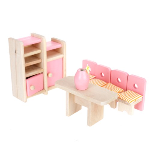 Generic Hölzernes Puppenhaus Möbel Miniatur Holz Spielset für Kinder Kinderspiel Spielzeug von TheBigThumb – Bild 8