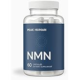 Peak Human Labs NMN Supplement - Nicotinamide Mononucleotide - Advanced Cellular Energy & Longevity Support - Promotes Vitality, Metabolic Function & Focus - Non-GMO, Vegan Capsules - 60 Count