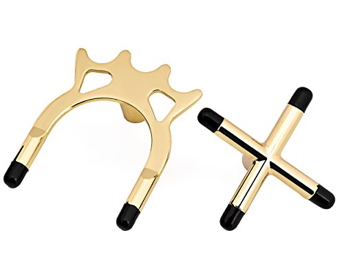 Ace Select Set of 2 Billiard Brass Bridge Heads Pool and Snooker Cross and Spider Cue Rests