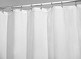 mDesign Herringbone Soft Cotton Blend Fabric Shower Curtain, Luxury Hotel - 72