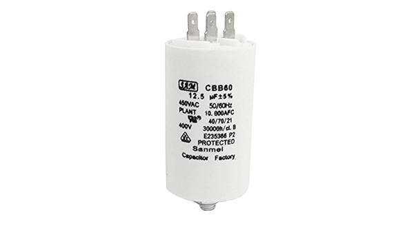 AC 450V 12.5UF 5% Polipropileno Película Motor Capacitor ...