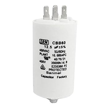 AC 450V 12.5UF 5% Polipropileno Película Motor Capacitor Blanco ...