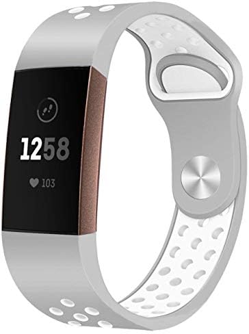 NO1seller Top Bands Compatible for Fitbit Charge 3 Small Large, Soft Silicone Sport Strap with Air Holes Replacement Wristband for Fitbit Charge 3 and Charge 3 SE Fitness Tracker