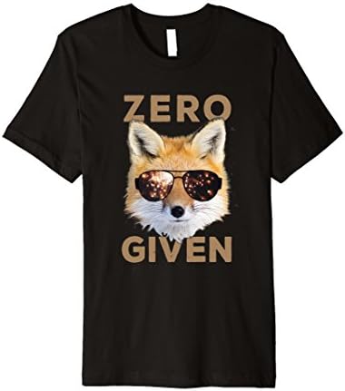 Mens Zero Fox Given - Funny Pun T-shirt [Premium] Medium Black