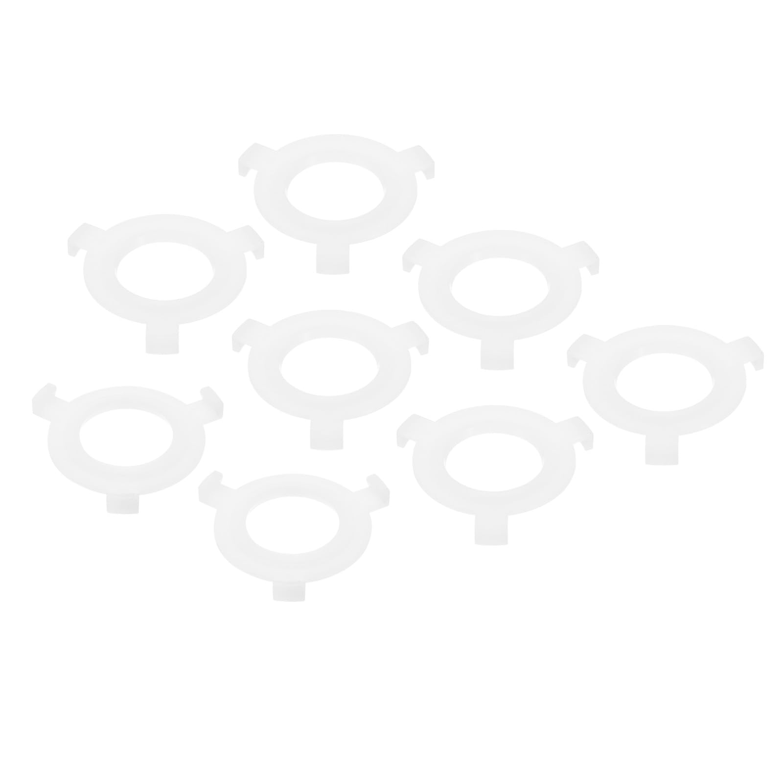 PATIKIL E27 to E14 Lamp Shade Ring, 8 Pack Lamp Holder Adapter Ring Converter Reducer Fitting Light Fixtures Replacement, White