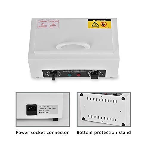 Soiiw Heat Sterilizer NV-210 300W 1.5L w/Timer Disinfection Box Manicure Pedicure SPA Salon Equipment for Sundry Beauty Hair Nail Metal Tools