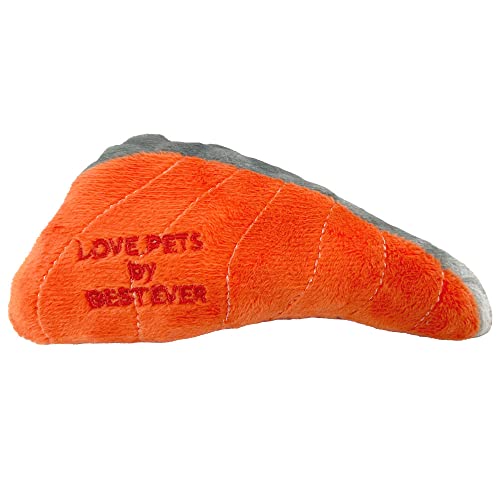 【BESTEVER】ペットトイ 紅鮭 犬 おもちゃ カシャカシャ キュッキュッ 音が鳴る 遊ぶ 一緒に遊ぶ【LOVE PETS by BESTEVER ラブペッツ】 サケ ベニサケ 切り身 おもしろ パロディ ベストエバージャパン商品画像