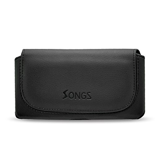 ZTE Axon M (AT&T) Pouch, Horizontal Leather Belt Clip Pouch Case Cover Holster Magnetic closure (6.2