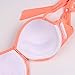 JingQi Womens Push Up Diamond Decorated Beach Bandeau Bikini (Small, Orange)