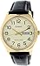 Casio #MTP-V003GL-9B Men's Standard Analog Gold Tone Leather Band Day Date Watch