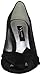 Nina Women's Forbes Satin Peep-Toe Pump,Black Luster,6.5 M US