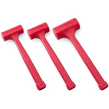 3-Piece Premium Dead Blow Hammer and Unicast Mallet Set - Include 16-oz (1 lb), 32-oz (2 lb) and 48-oz (3 lb) | Rebound Resistant, Non-Marring and Non-Sparking Design