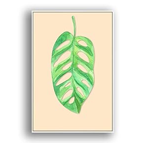 Framed Canvas Wall Art for Living Room, Bedroom Leaves Canvas Prints for Modern Home Decoration Ready to Hang - 16"x24" inches