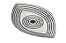 Now House by Jonathan Adler Wink Trinket Tray, Black and White