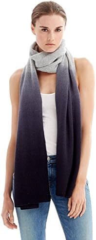 NAKEDCASHMERE Women's Anna Scarf O/S Light Heather Grey/Black