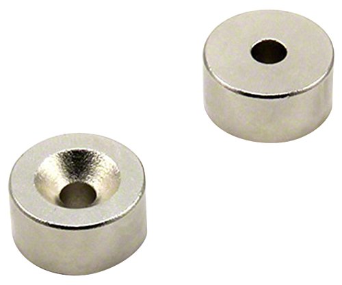 Samarium Cobalt Magnet for Motors, Electric Motors, Turbo Machinery and Sensors - 20mm dia x 10mm thick x 5.2mm c/sink - 7.1kg Pull - North - Pack of 20