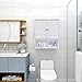 TANGKULA Wall Cabinet, Hanging Bathroom Medicine Cabinet with Double Shutter Doors and Adjustable Shelf, 26 x 8.5 x 25 Inches, White