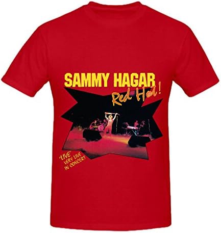 Sammy Hagar Red Hot Tracks Men Round Neck Cotton Shirt