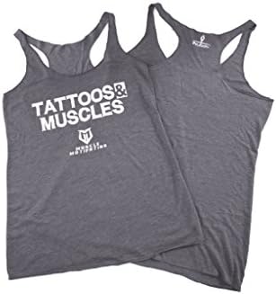Racerback Workout Tank Tops For Women Tattoos and Muscles Gym Sleeveless Tshirt Sexy Tops For Womens Weightlifting Sports Fitness Crossfit Bikini and Yoga Singlet Vest Bodybuilding Shirts and Blouses