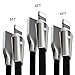 Aimus Lightning Cable iPhone Charger 3 Pack 6FT W/ LED Light Flat High Speed Charging USB Cord for iPhone Charger X/8/8 plus/7/7 Plus/6s/6s Plus/6/6 Plus/5/5S/5C/SE/iPad Air/Mini and iPod (Black)