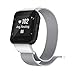 GELISHI Compatible with Garmin Forerunner 35 Watch Bands, Fashion Stainless Steel Milanese Bracelet Replacement Wristbands Strap for Garmin Forerunner 35 Watch - Silver (No Tracker)