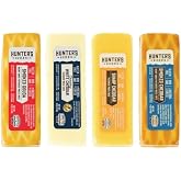 HUNTERS RESERVE PKM - Cheese Bar Assortment 4oz - 4PC Variety Pack CREAMY WHITE - SMOKED CHEDDAR - SHARP - SMOKED GOUDA