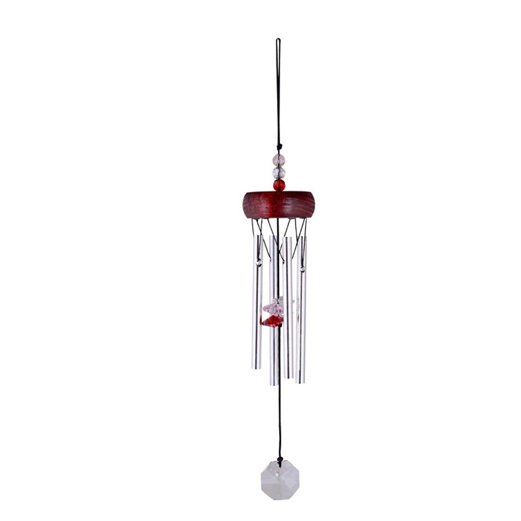 Abcsea 1 piece red garden wind chimes outdoor metal, polaris wind chimes, chimes of pluto