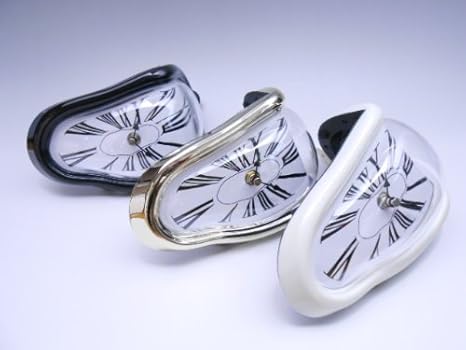 Amazon ぐにゃっと曲がったおしゃれなインテリア時計 ゴールド 置き時計 掛け時計 オンライン通販