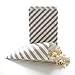 Silver Wedding Candy Bags, Decorative Paper Bags, Party Goody Treat Bags (100 Pack) - Grey Striped, Spanish Tile, Polka Dot & Chevron Bags