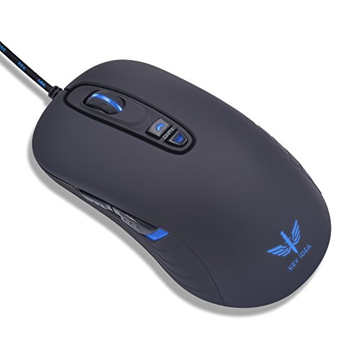 KEY IDEA Wired Optical Gaming Mouse 4000 DPI and 1000 Hz Polling Rate LED RGB Lights and 8 Buttons